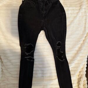 Hollister Black Ripped Skinny Jeans